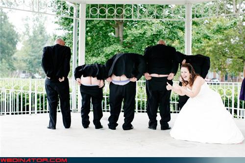 Wedinator - mooning the camera - funny wedding photos - Cheezburger