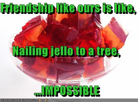 nailing jello to a tree