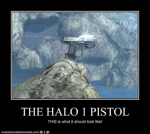 THE HALO 1 PISTOL - Cheezburger - Funny Memes | Funny Pictures