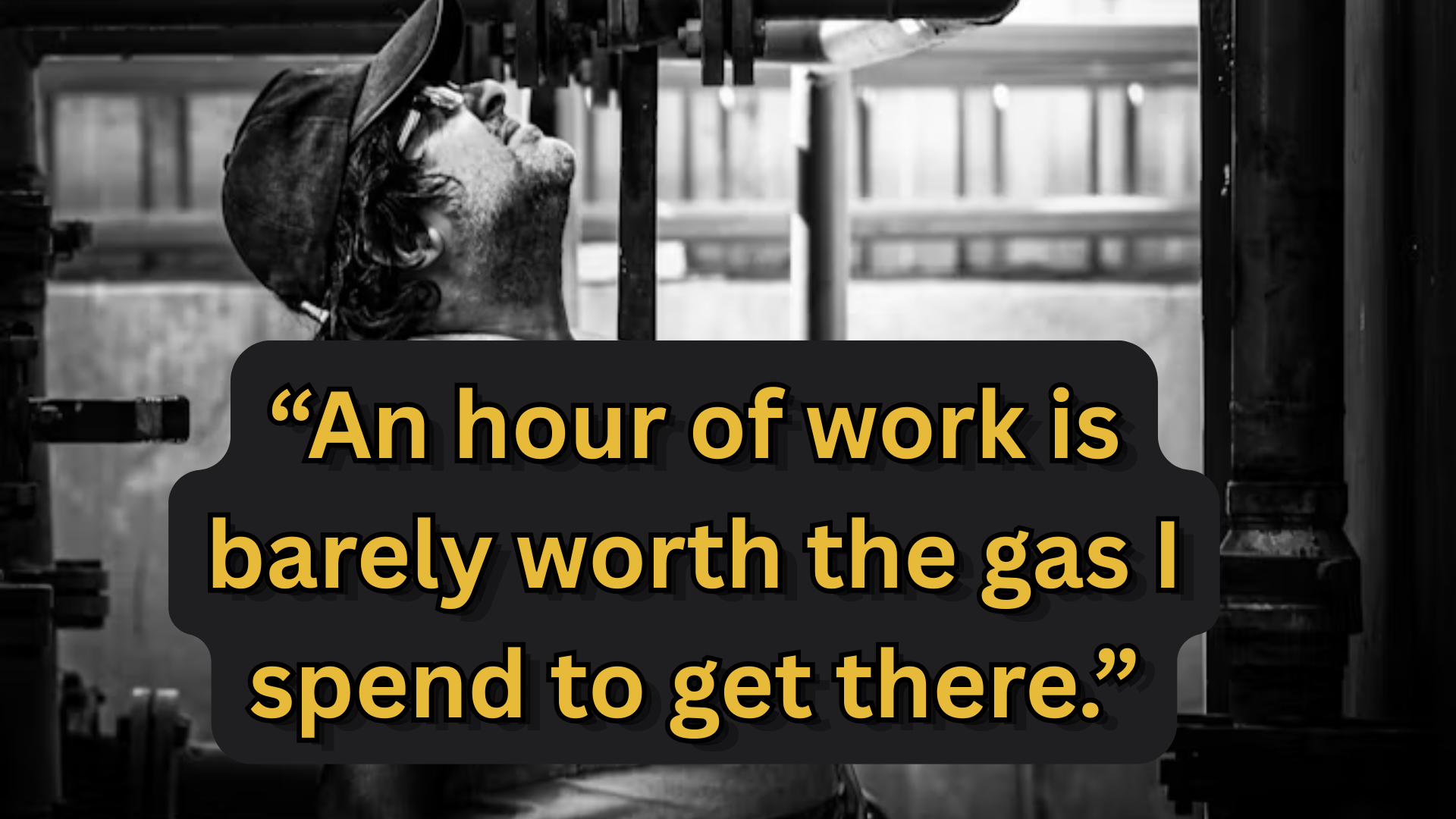 2nd-shift factory worker forced to come in for 1 hour on his day off to help cover gaps in shift handover after the 1st shift complains about overtime, raising the issue of the personal cost and burnout