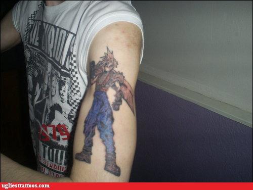 Ugliest Tattoos Cloud Strife Bad Tattoos Of Horrible Fail Situations That Are Permanent And On Your Body Funny Tattoos Bad Tattoos Horrible Tattoos Tattoo Fail Cheezburger