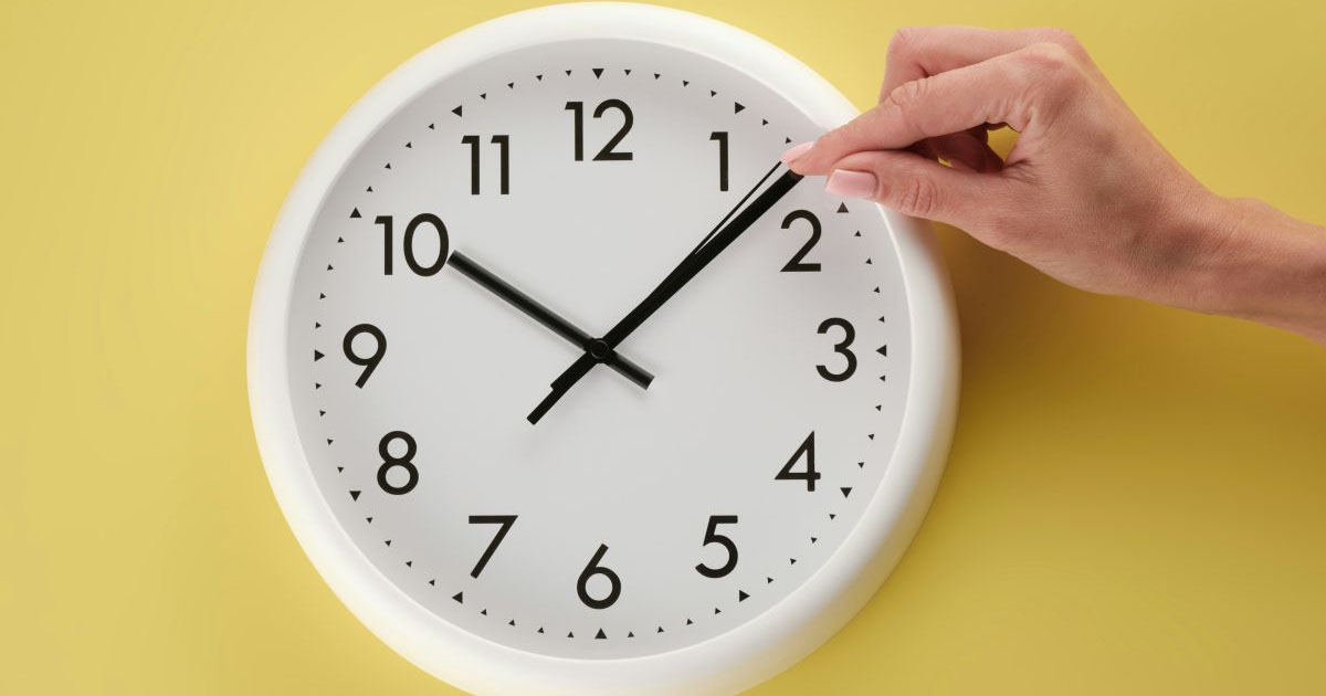 Employee turns office clock back 10 minutes to make it look like she arrived at work 10 minutes early