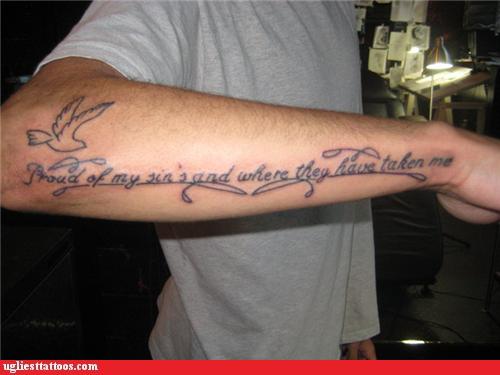 Ugliest Tattoos - grammar - Bad tattoos of horrible fail situations ...