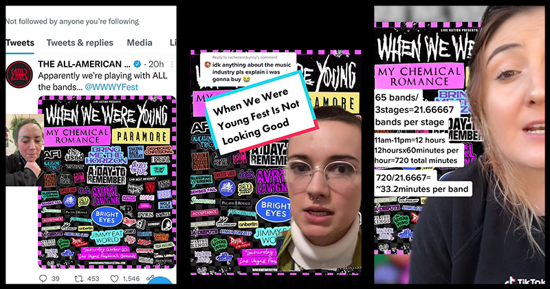 Emo Fans on TikTok Explain How Live Nation's 'When We Were Young' Festival  Is a Huge Scam - Memebase - Funny Memes