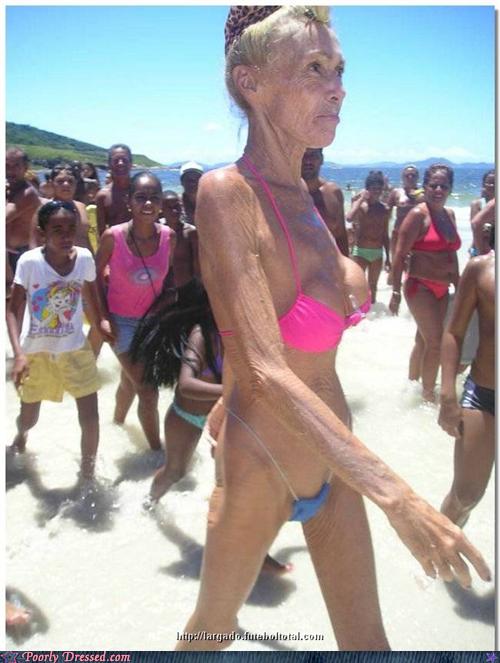 Never Too Old For A String Bikini Poorly Dressed fashion fail