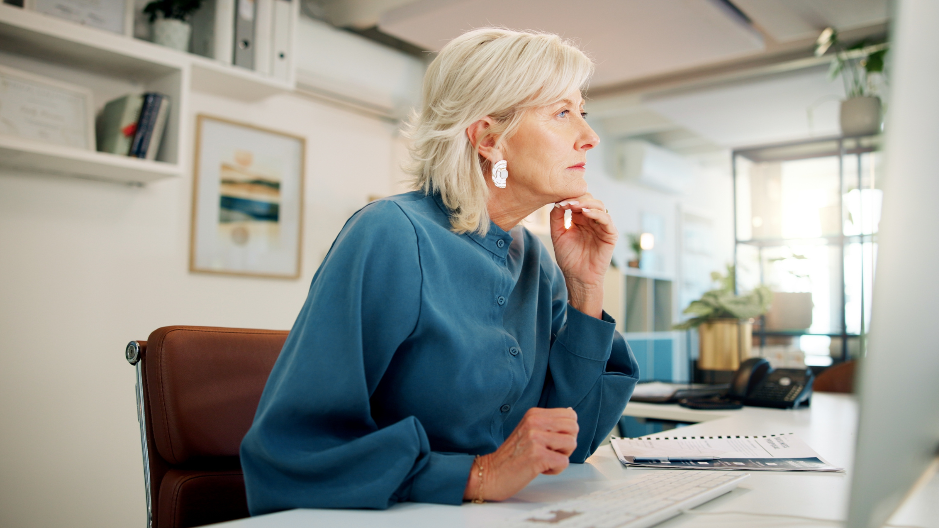 57-year-old Executive assistant catches her boss getting cozy with a young woman from logistics, lies when his wife asks if anything abnormal is happening, deciding silence is safer than risking her job