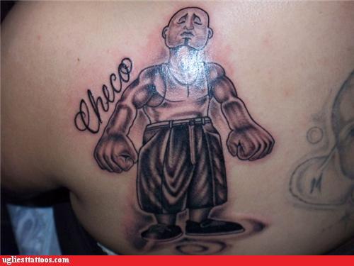 I Bet This Person Has a Ton of Homies Figurines - Ugliest Tattoos - funny  tattoos | bad tattoos | horrible tattoos | tattoo fail