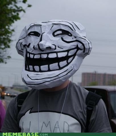 Crazy Troll Face Social Media | Mask