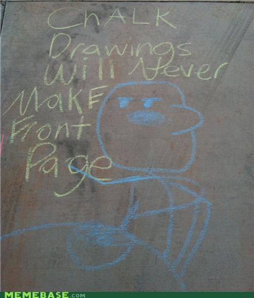 Challenge Accepted, Chalk Guy Memebase Funny Memes