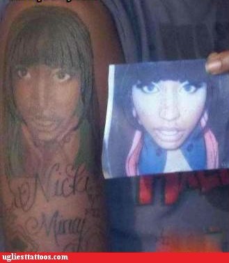 Ugliest Tattoos - nicki minaj - Bad tattoos of horrible fail situations ...