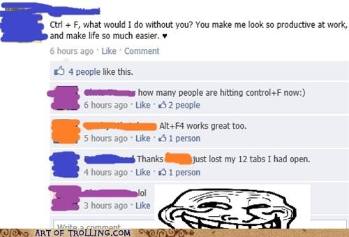 Art of Trolling - keyboard shortcuts - Troll Tricks and Pranks ...
