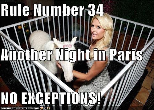 Rule Number 34 Another Night In Paris No Exceptions