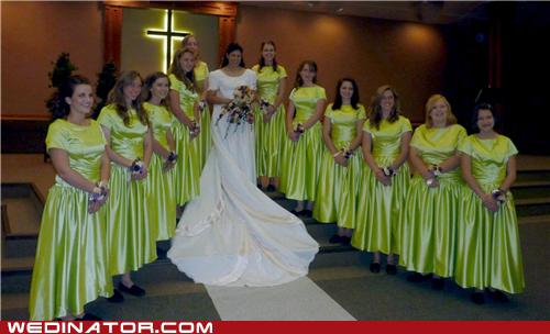 neon green wedding dress