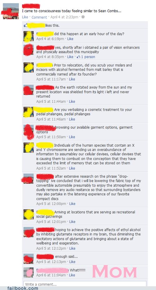 Failbook kesha Funny Facebook Fails Failing On 