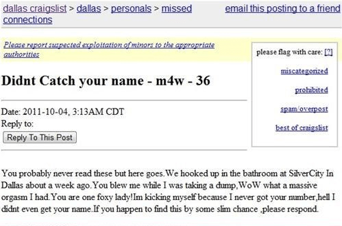 Craigslist Dallas Personals