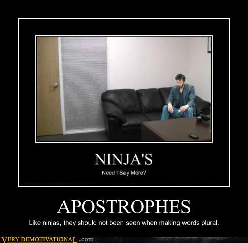 Very Demotivational - apostrophe - Very Demotivational Posters - Start