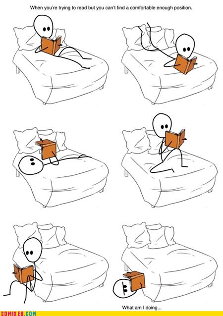 Reading In Bed - Web Comics - 4koma comic strip, webcomics, web comics