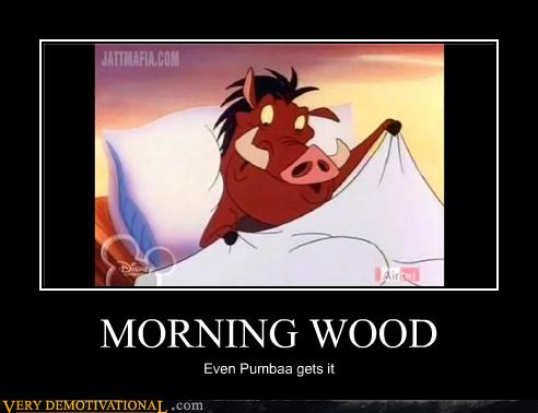 MORNING WOOD - Very Demotivational - Demotivational Posters | Very