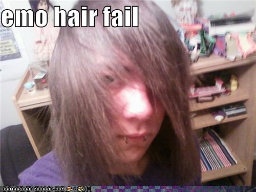 Emo hair fail - Cheezburger - Funny Memes  Funny Pictures