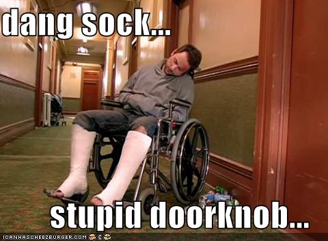 Dang Sock Stupid Doorknob Pop Culture Funny Celebrity