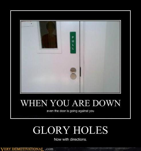 red in Glory holes door the