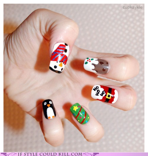 Holiday Nails - Cheezburger - Funny Memes | Funny Pictures