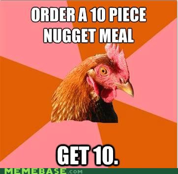 denver chicken nuggets meme