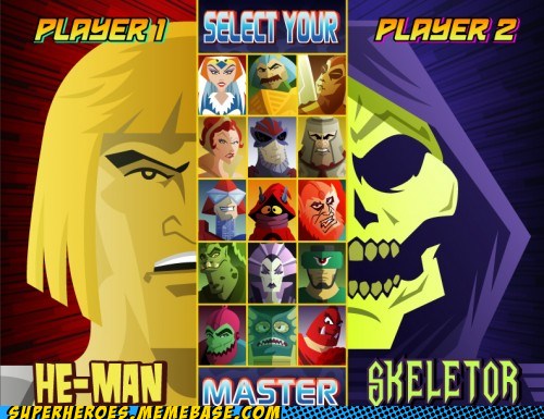 Awesome Art Fight He Man Skeletor Video Games Wtf 5671012864
