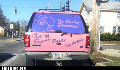 barbie bumper sticker