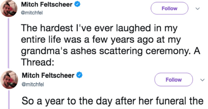 Comedian Tweets Story About Catastrophically Hilarious Ash