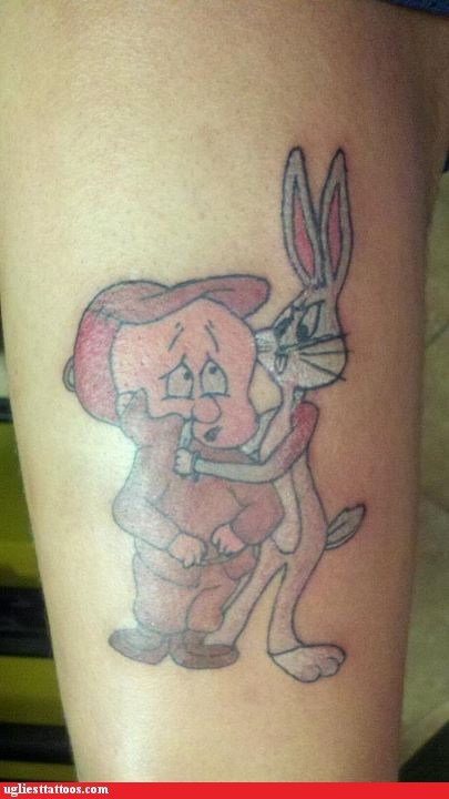 Ugliest Tattoos - bugs bunny - Bad tattoos of horrible ...