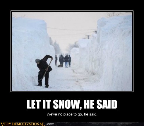 LET IT SNOW, HE SAID - Very Demotivational ...
