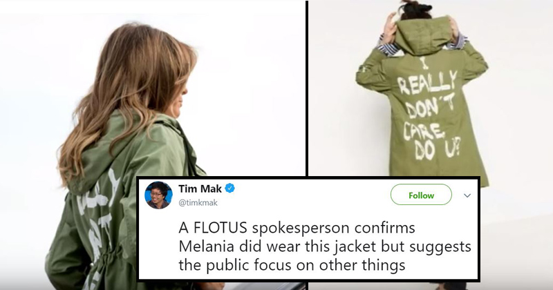 Melania Roasted For Wearing Jacket That Says I Really Don T Care On Her Trip To Visit Migrant Children Memebase Funny Memes