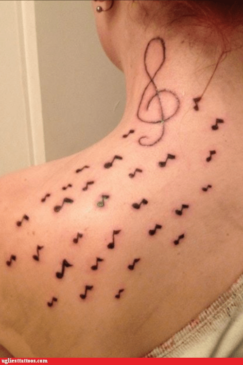 Must Be An Allergic Reaction To Bad Music Ugliest Tattoos Funny   H9D1506D6