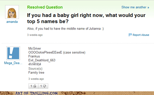 Cool Girl Names Yahoo