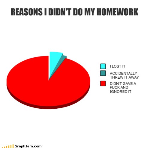 20 reasons i didn't do my homework