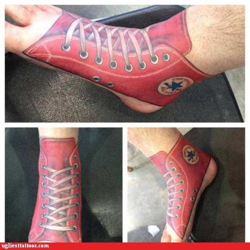Ugliest Tattoos converse Bad tattoos of horrible fail situations that are permanent and on your body. funny tattoos bad tattoos horrible tattoos tattoo fail Cheezburger