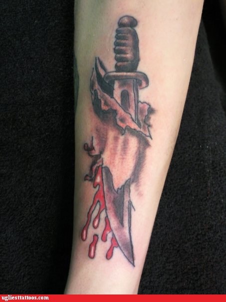 Ugliest Tattoos - Blood - Bad tattoos of horrible fail situations that are  permanent and on your body. - funny tattoos | bad tattoos | horrible tattoos  | tattoo fail - Cheezburger
