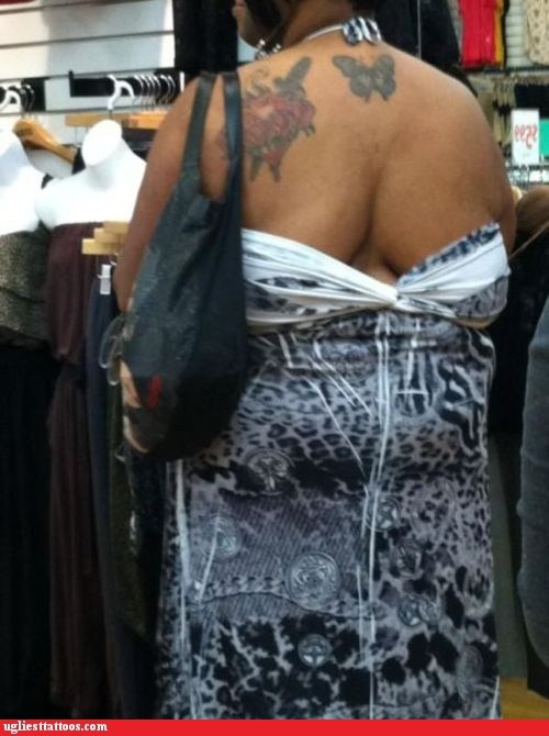 And She Has a Tramp Stamp in the Front Ugliest Tattoos funny