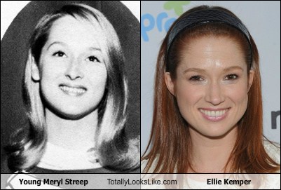 Young Meryl Streep Totally Looks Like Ellie Kemper Totally Looks Like