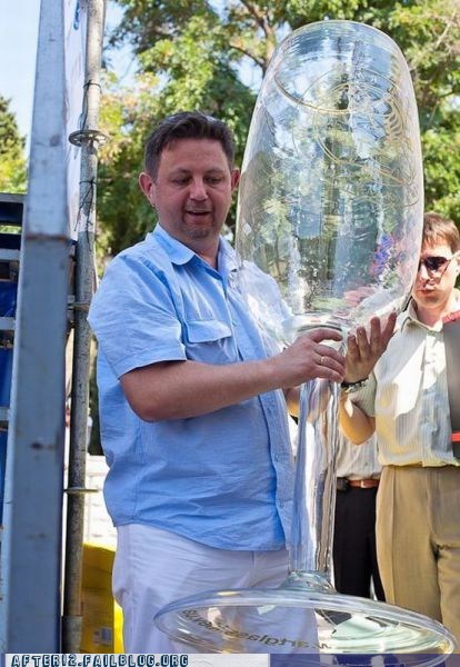 huge champagne glass