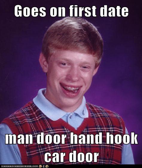 Goes On First Date Man Door Hand Hook Car Door Memebase Funny