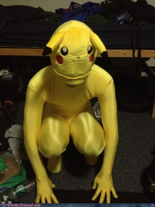 Pikachu, Use "CREEPY STARE!" - Poorly Dressed - fashion fail