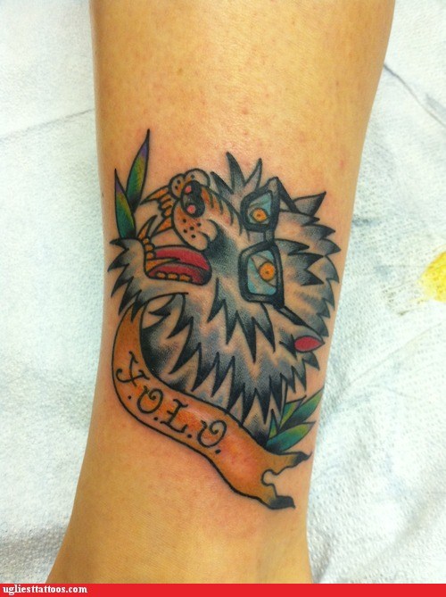 Ugliest Tattoos - wolf - Bad tattoos of horrible fail situations that ...