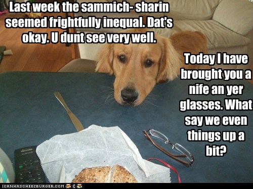 Sammich Sharin - I Has A Hotdog - Dog Pictures - Funny pictures of dogs ...