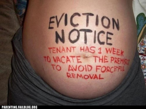 Overdue Baby Eviction Notice Meme