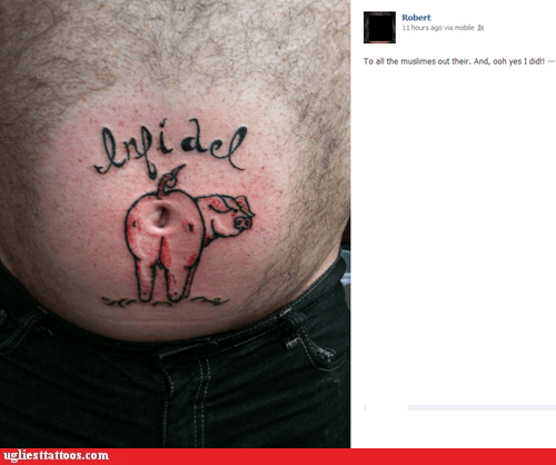 Ugliest Tattoos - belly button tattoos - Bad tattoos of horrible fail