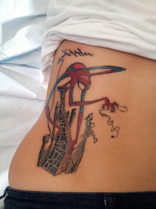 Tim Burton's Spider-Man - Ugliest Tattoos - funny tattoos | bad tattoos |  horrible tattoos | tattoo fail