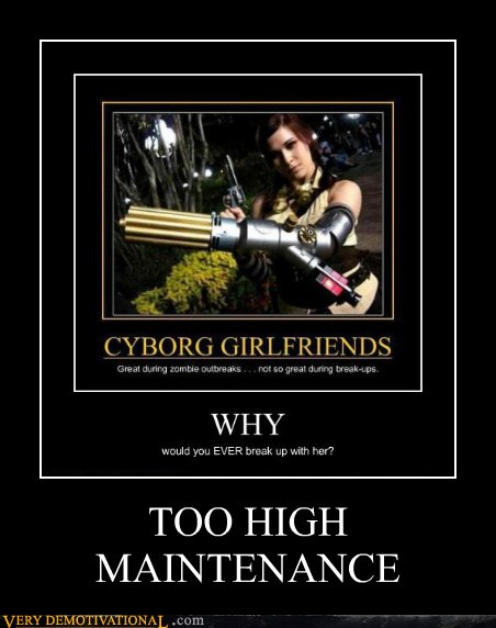 TOO HIGH MAINTENANCE - Very Demotivational - Demotivational Posters