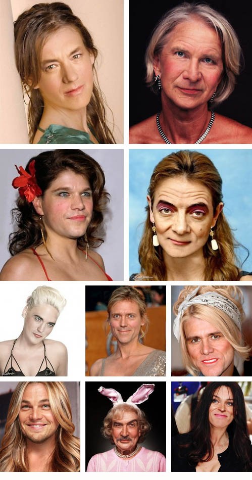 Celebrity Men as Women - Pop Culture - funny celebrity pictures